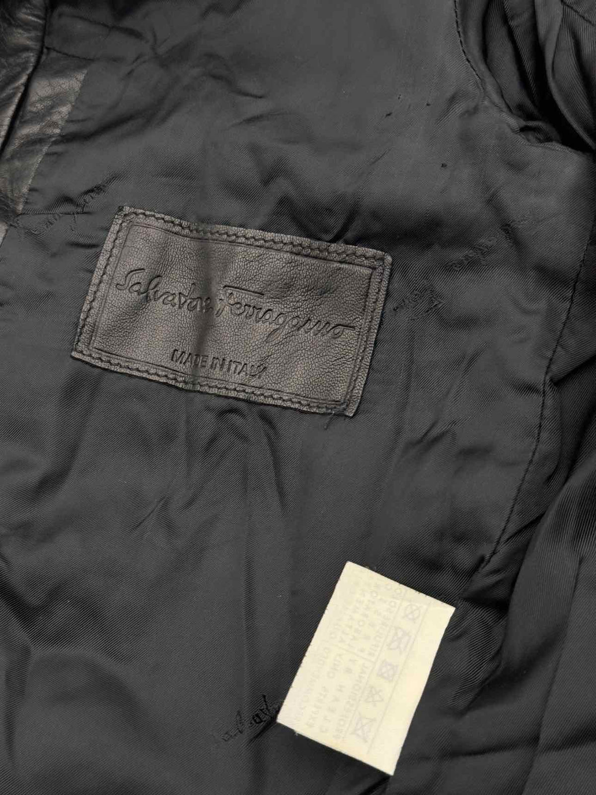 FERRAGAMO Black Distressed Size US 38 Jacket