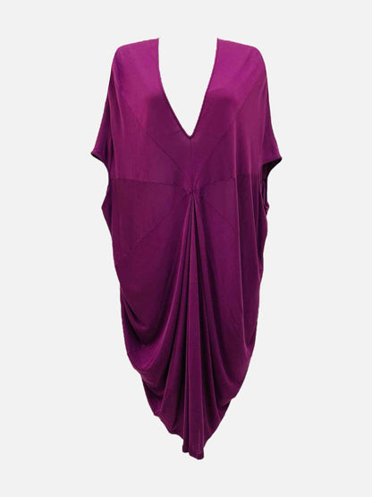 STELLA MCCARTNEY V Neck Purple Asymmetric Long Top