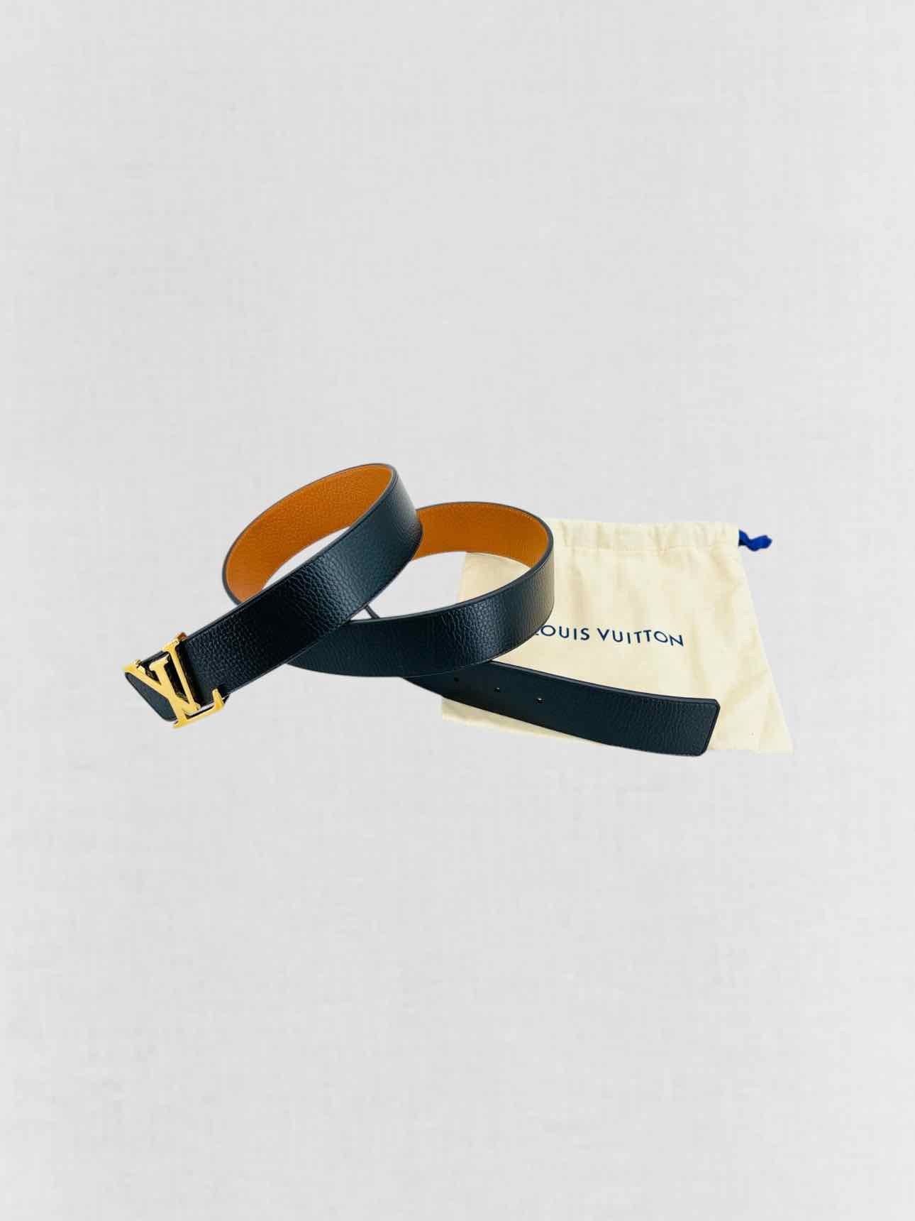 LOUIS VUITTON Black & Tan Belt