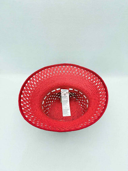 MAX MARA Red Perforated Bucket Hat