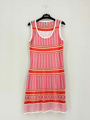 M MISSONI Red Multicolor Size US 8 Knee Length Dress