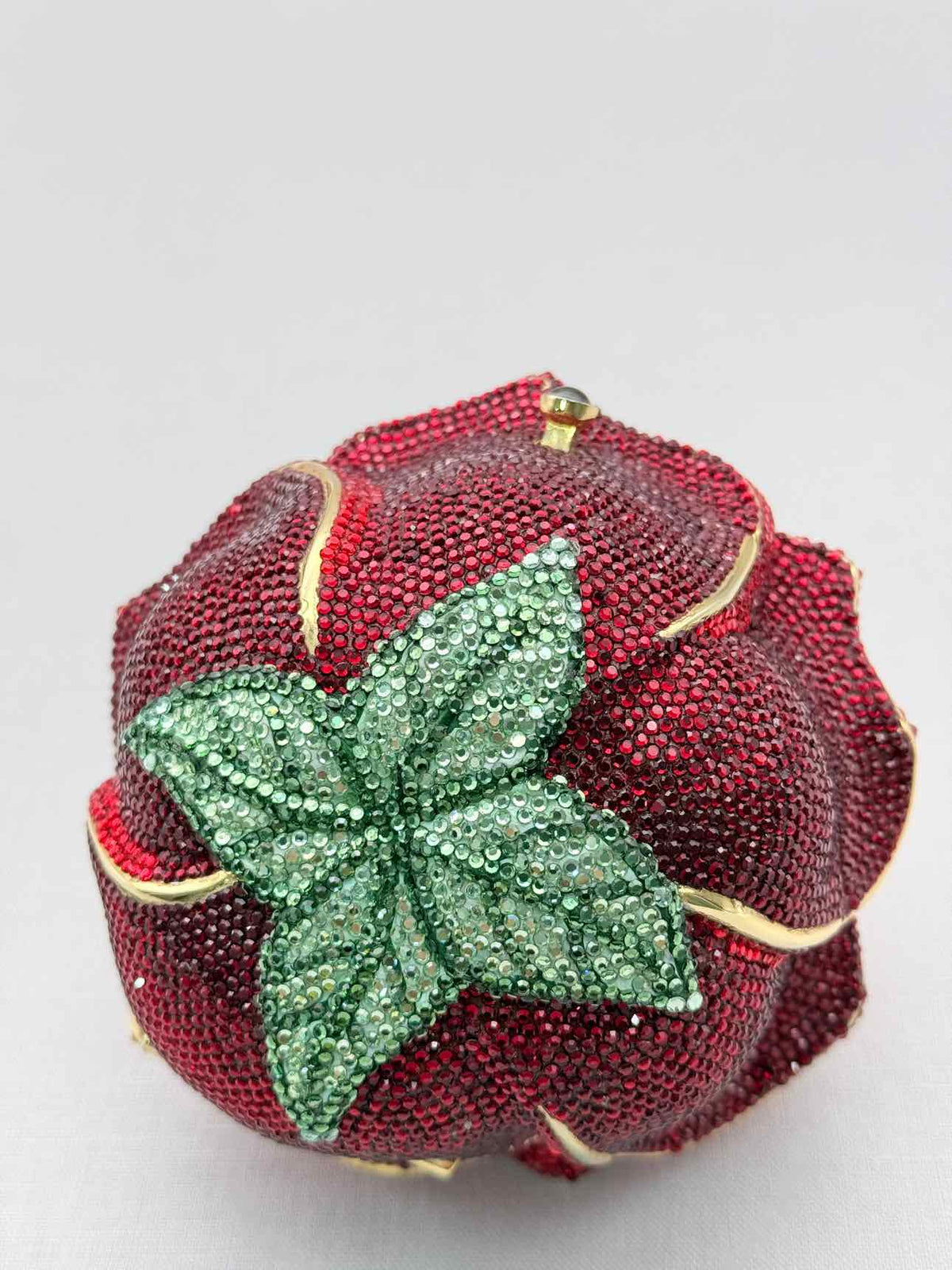 JUDITH LEIBER Minaudière Red & Green Clutch