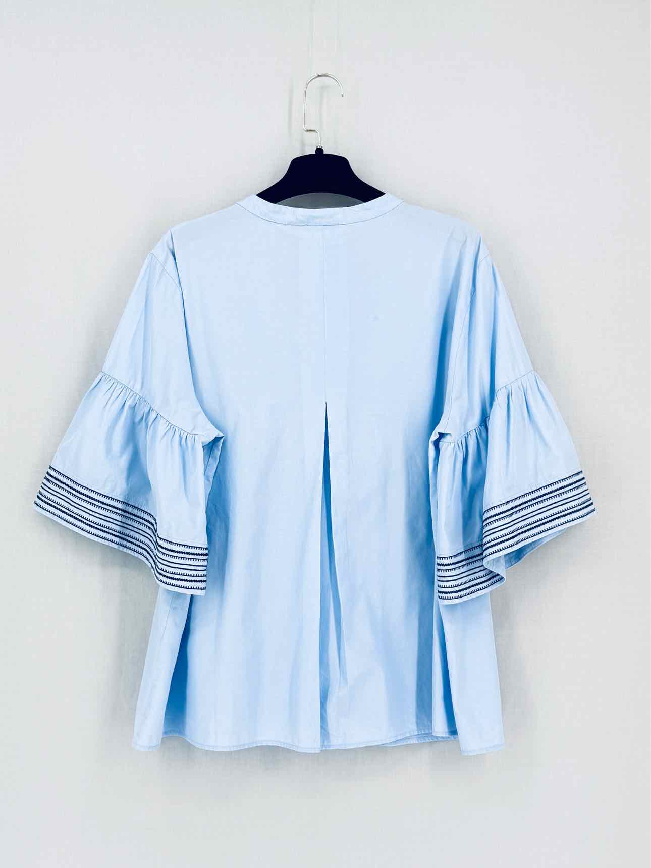 MARELLA Pastel Blue Embroidered Size US 14 Blouse