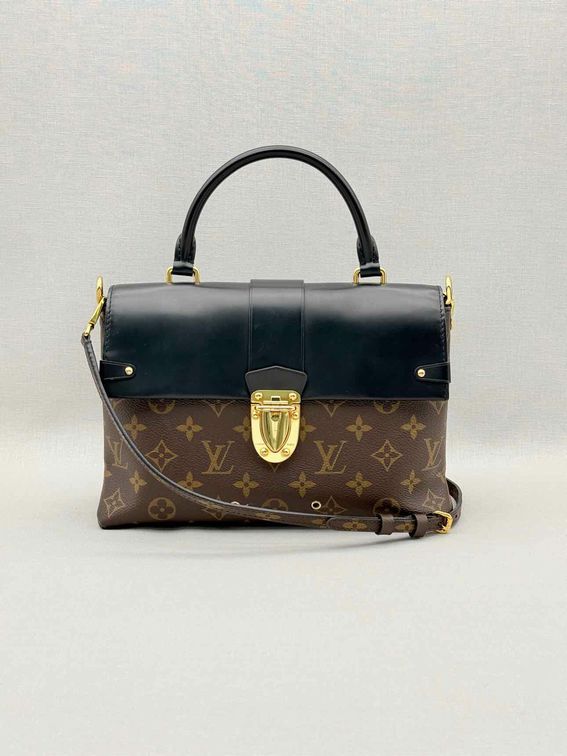 LOUIS VUITTON One Handle Brown & Black Top Handle