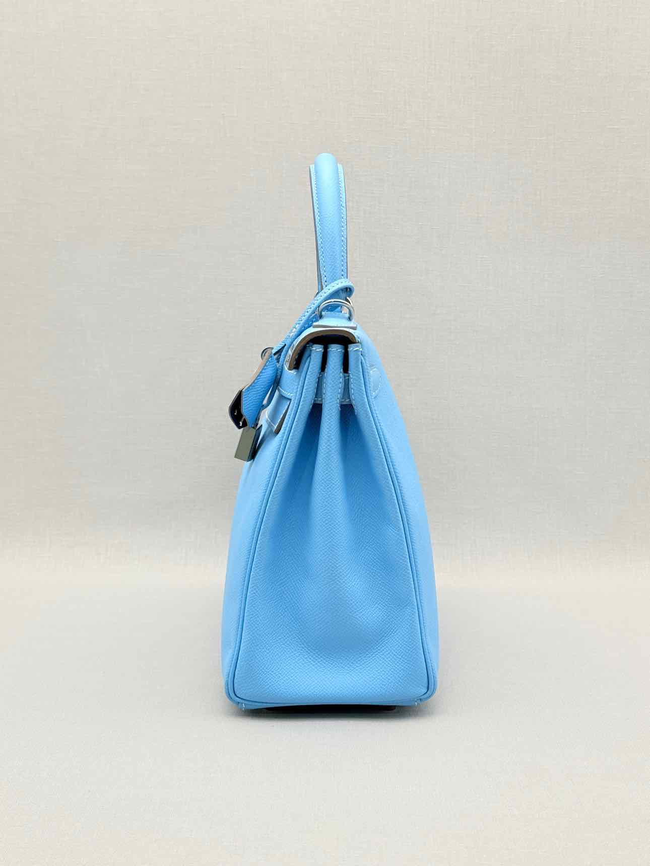 HERMES Kelly Sellier Bleu Du Nord Top Handle