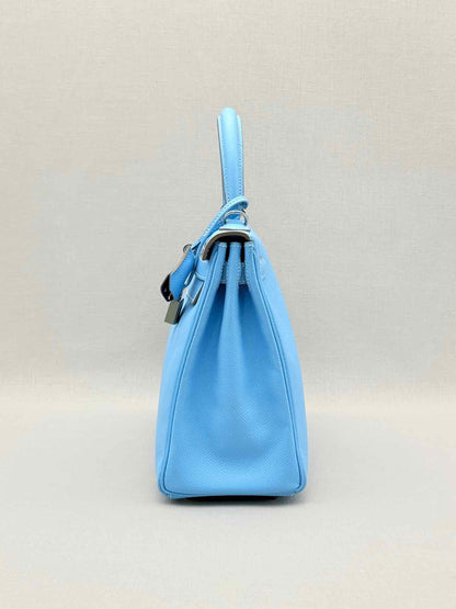 HERMES Kelly Sellier Bleu Du Nord Top Handle