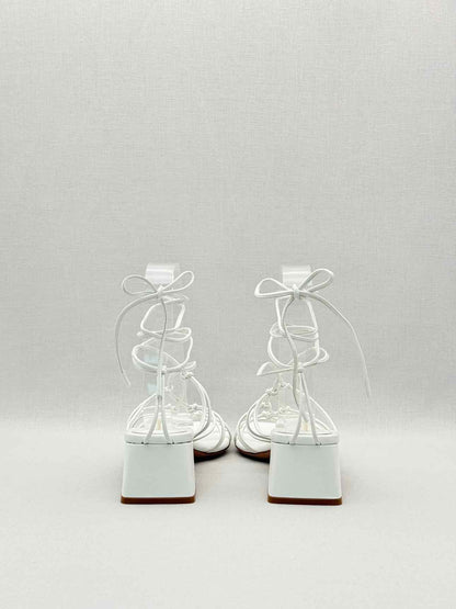 GIANVITO ROSSI White Size EU 40.5 Heeled Sandals