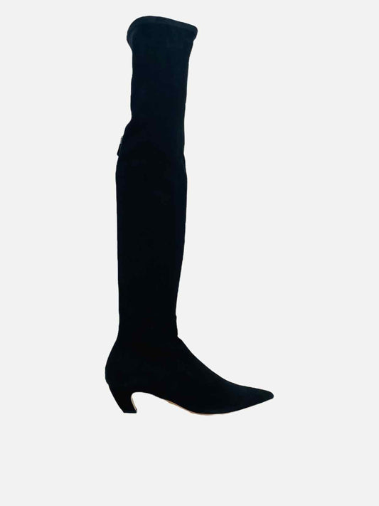 DIOR Black Thigh High Boots 37.5