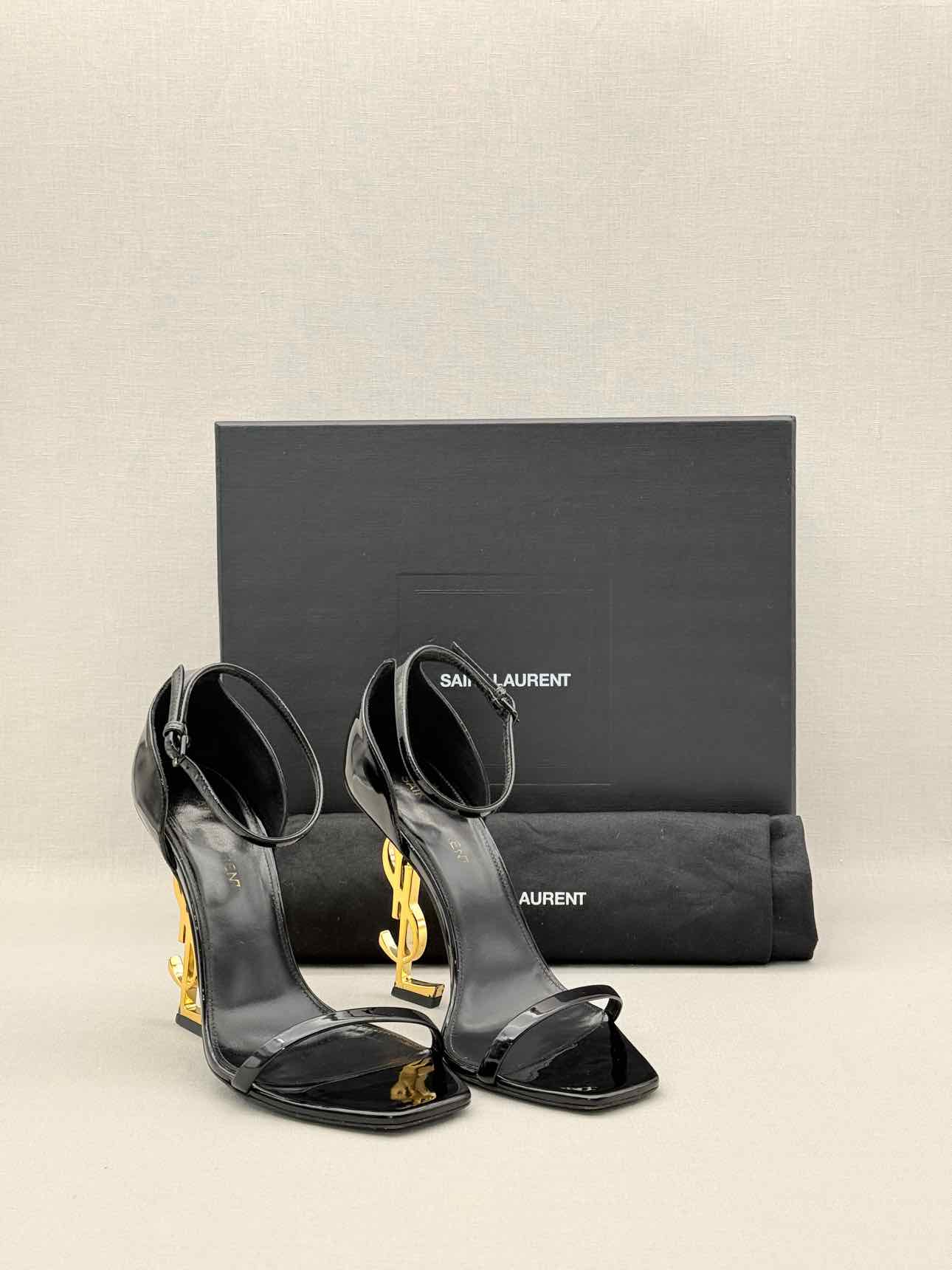 SAINT LAURENT Opyum Black Size EU 37 Heeled Sandals