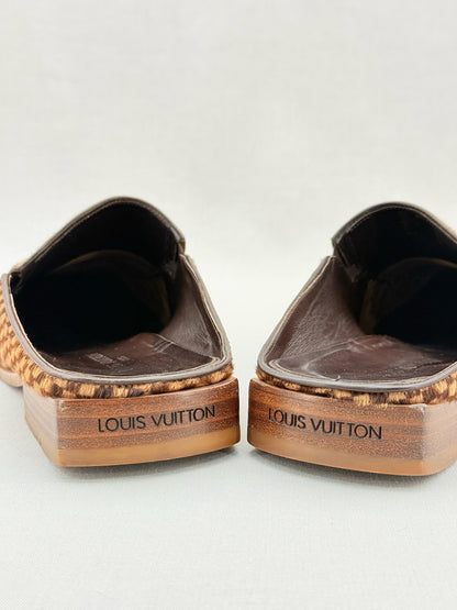 LOUIS VUITTON Brown & Beige Damier Size EU 11.5 Loafers