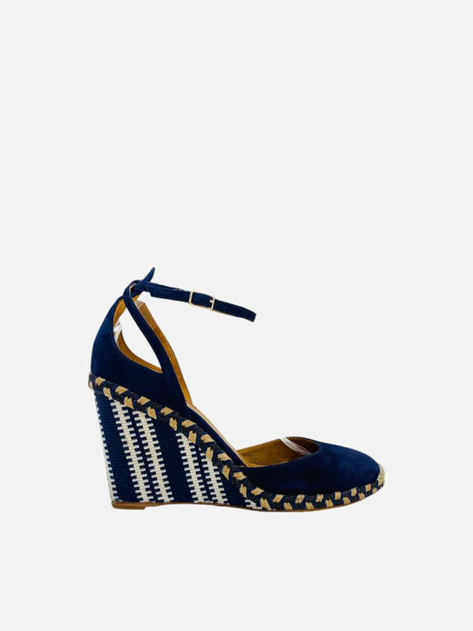 AQUAZZURA Espadrille Navy & White Wedges