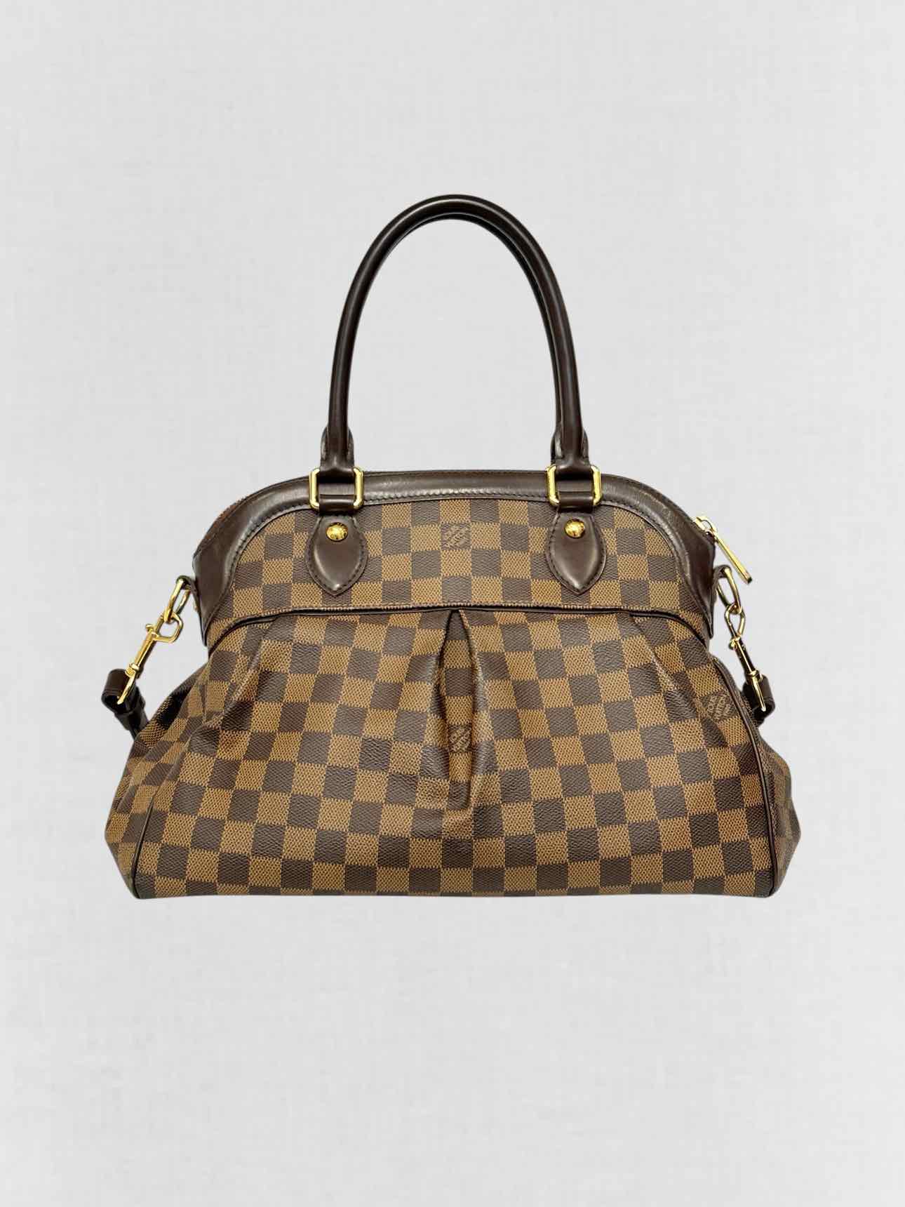 LOUIS VUITTON Trevi Brown Damier Ebene Top Handle