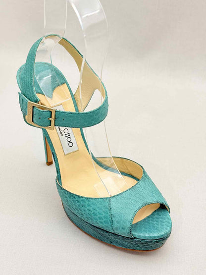 JIMMY CHOO Linda Turquoise Size EU 41 Platform Sandals