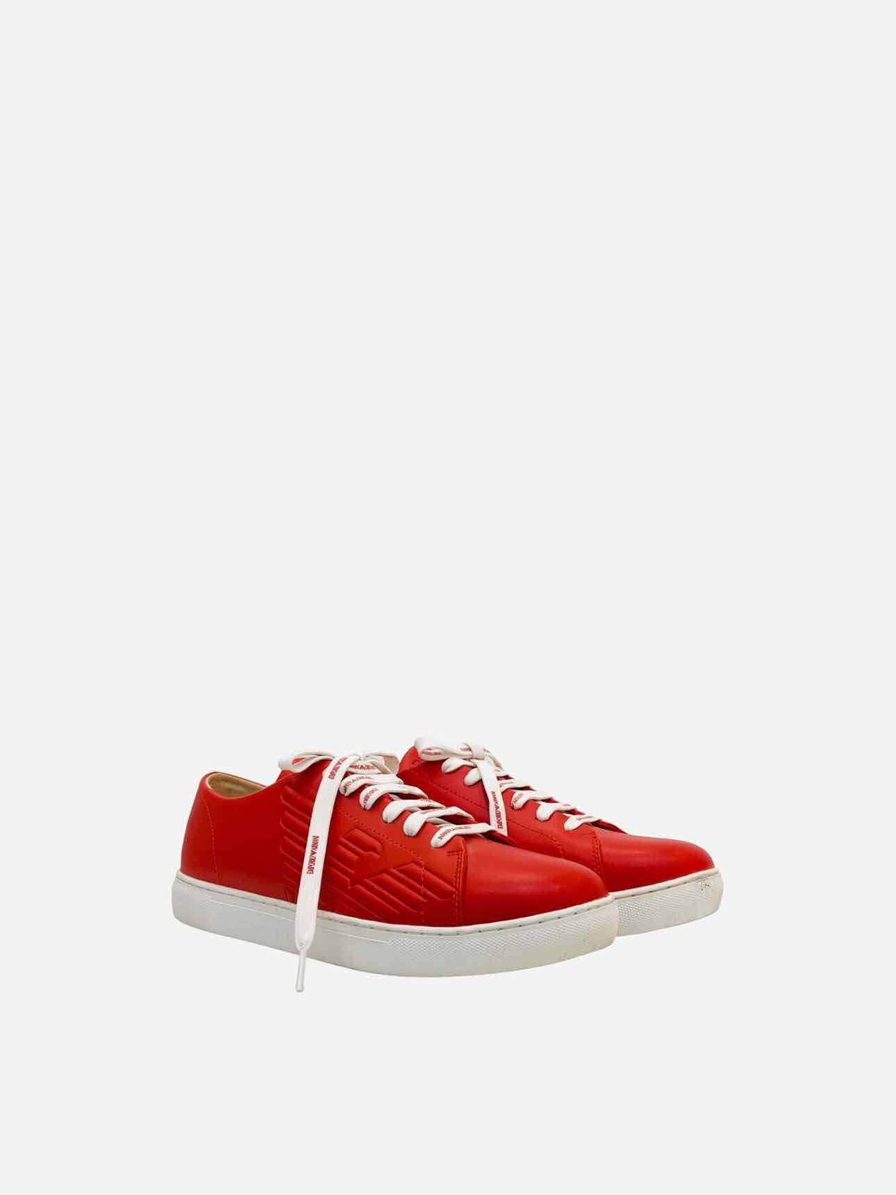 EMPORIO ARMANI Red & White Sneakers 40