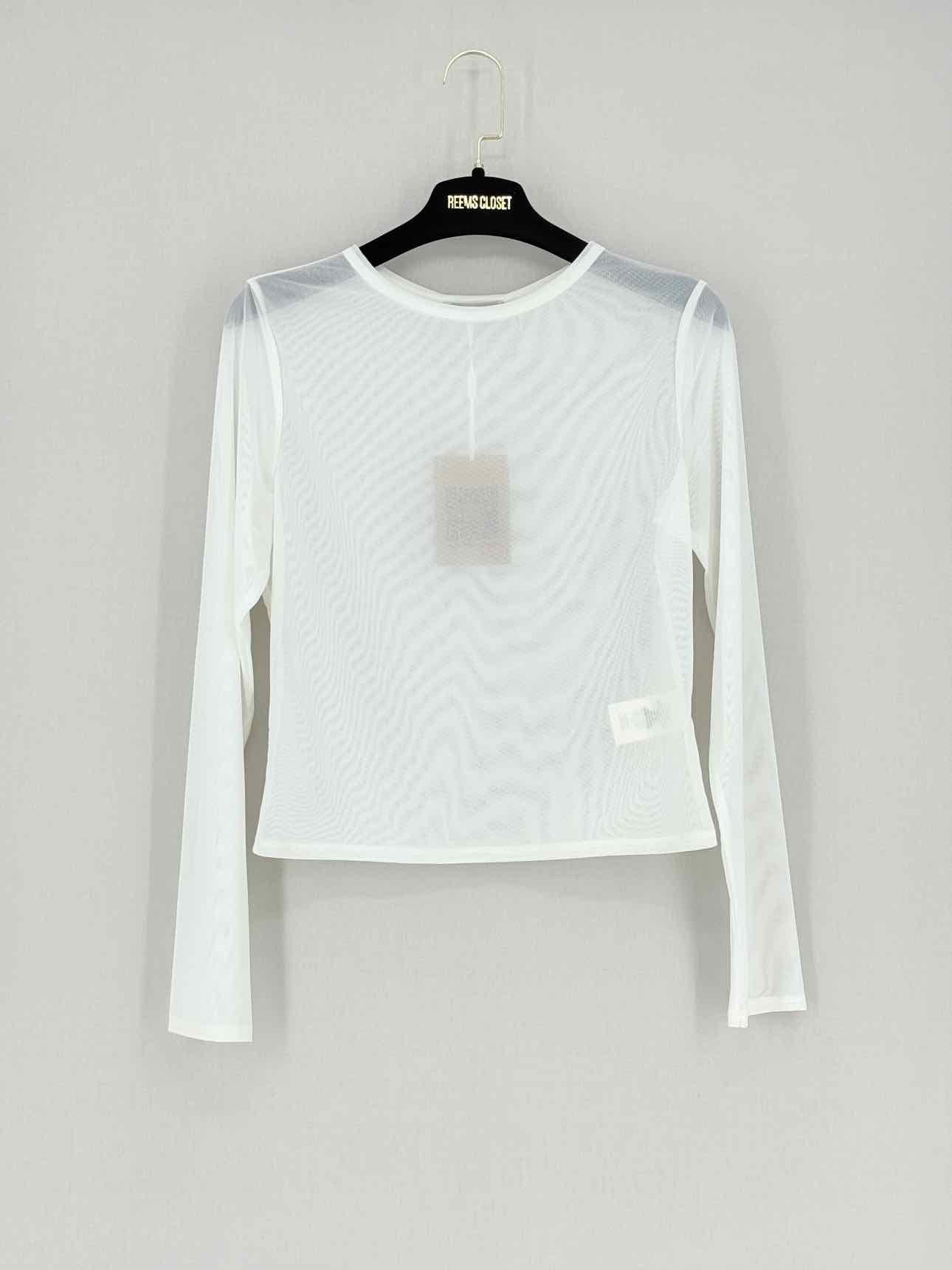 ALICE + OLIVIA White Mesh Size Medium Top