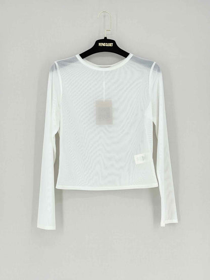 ALICE + OLIVIA White Mesh Size Medium Top