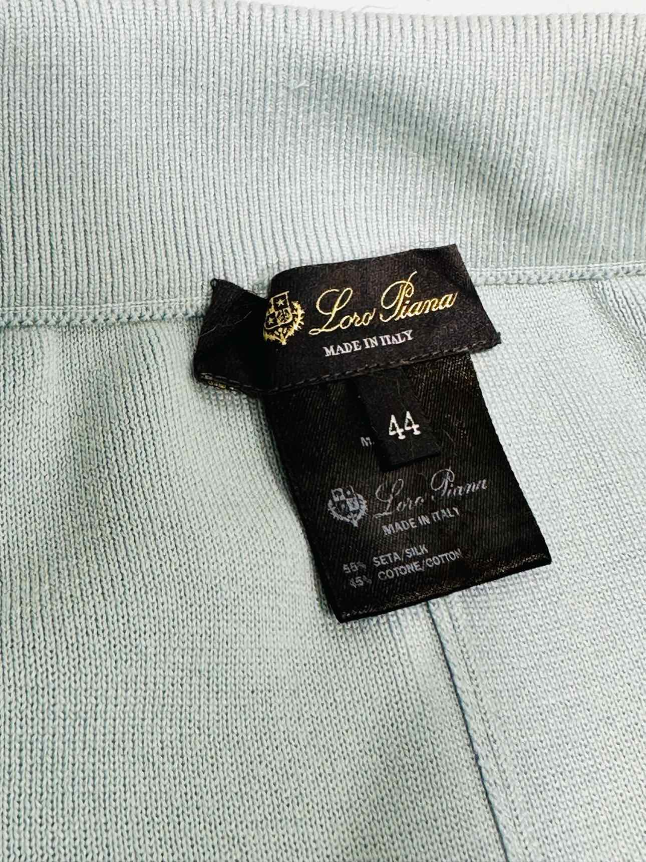 LORO PIANA Knitted Blue Size US 6/8 Top & Pants Outfit