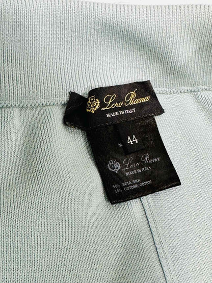 LORO PIANA Knitted Blue Size US 6/8 Top & Pants Outfit