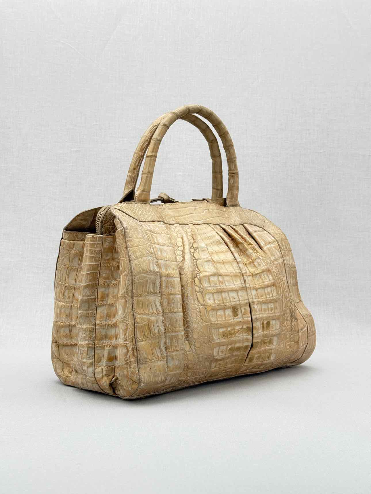 NANCY GONZALEZ Frame Beige Top Handle