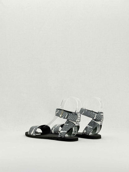 VINCE Black & White Snake Effect Size EU 37 Sandals