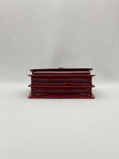 SAINT LAURENT Sunset Burgundy Shoulder Bag