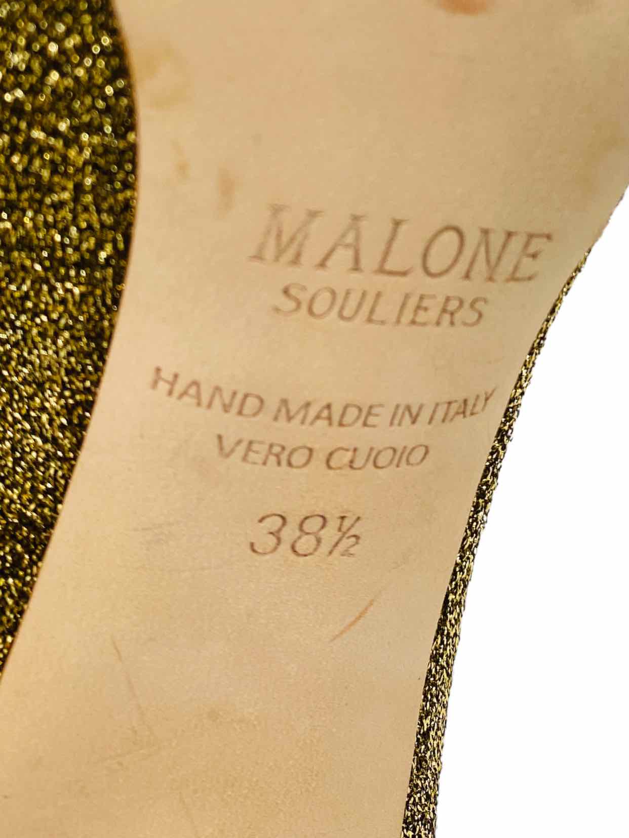 MALONE SOULIERS Gold Heeled Sandals 38.5