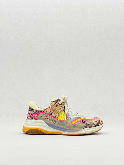 GUCCI Beige Multicolor Size EU 35 Sneakers