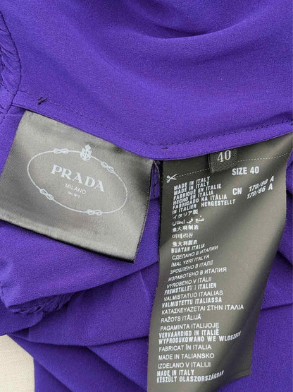 PRADA Fall 2014 Purple & Black Size US 4 Long Dress