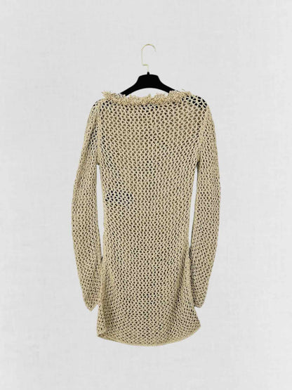 ALANUI Knit Beige Size Medium Short Dress