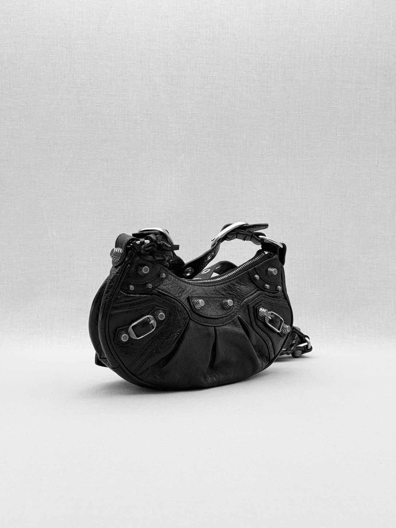 BALENCIAGA Le Cagole Black Shoulder Bag