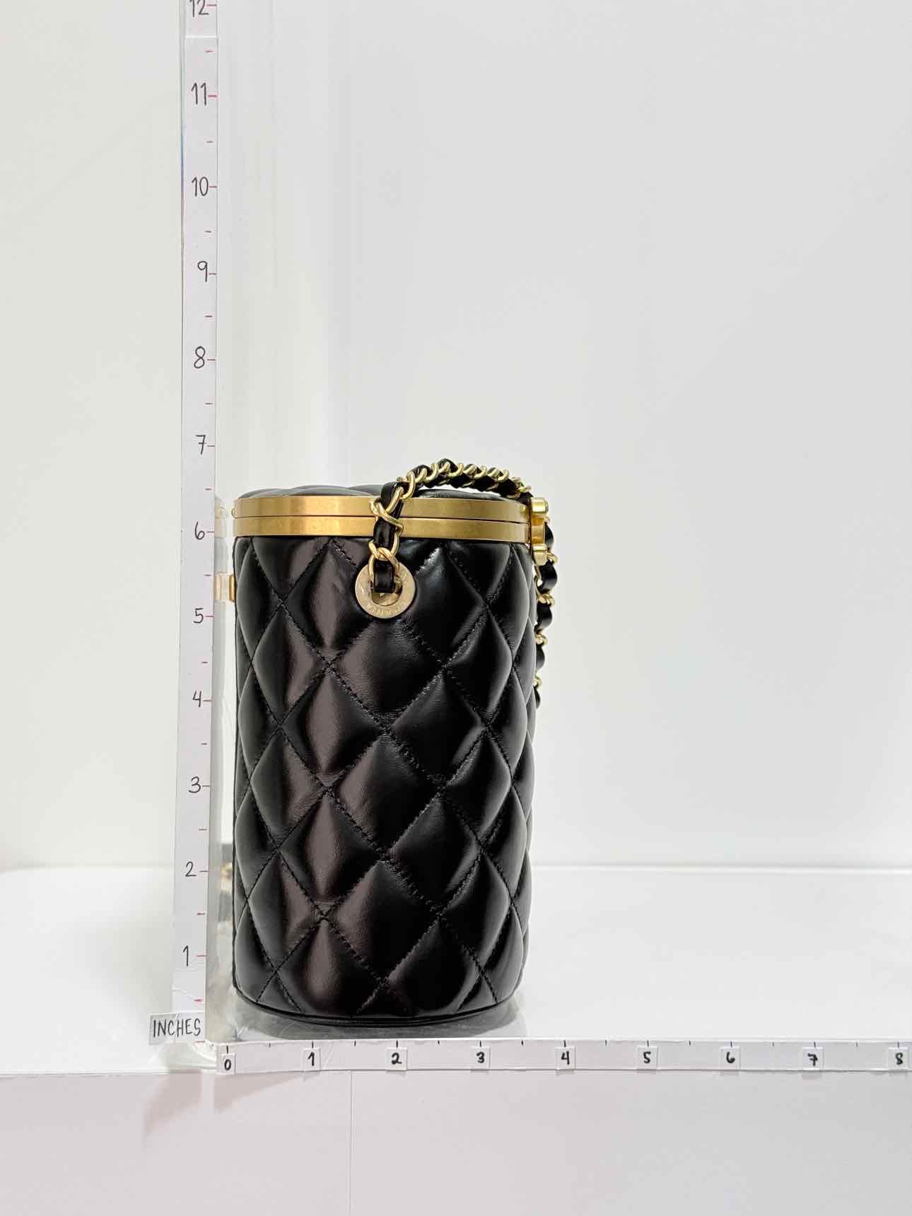 CHANEL Crown Box Black Quilted Vanity Case