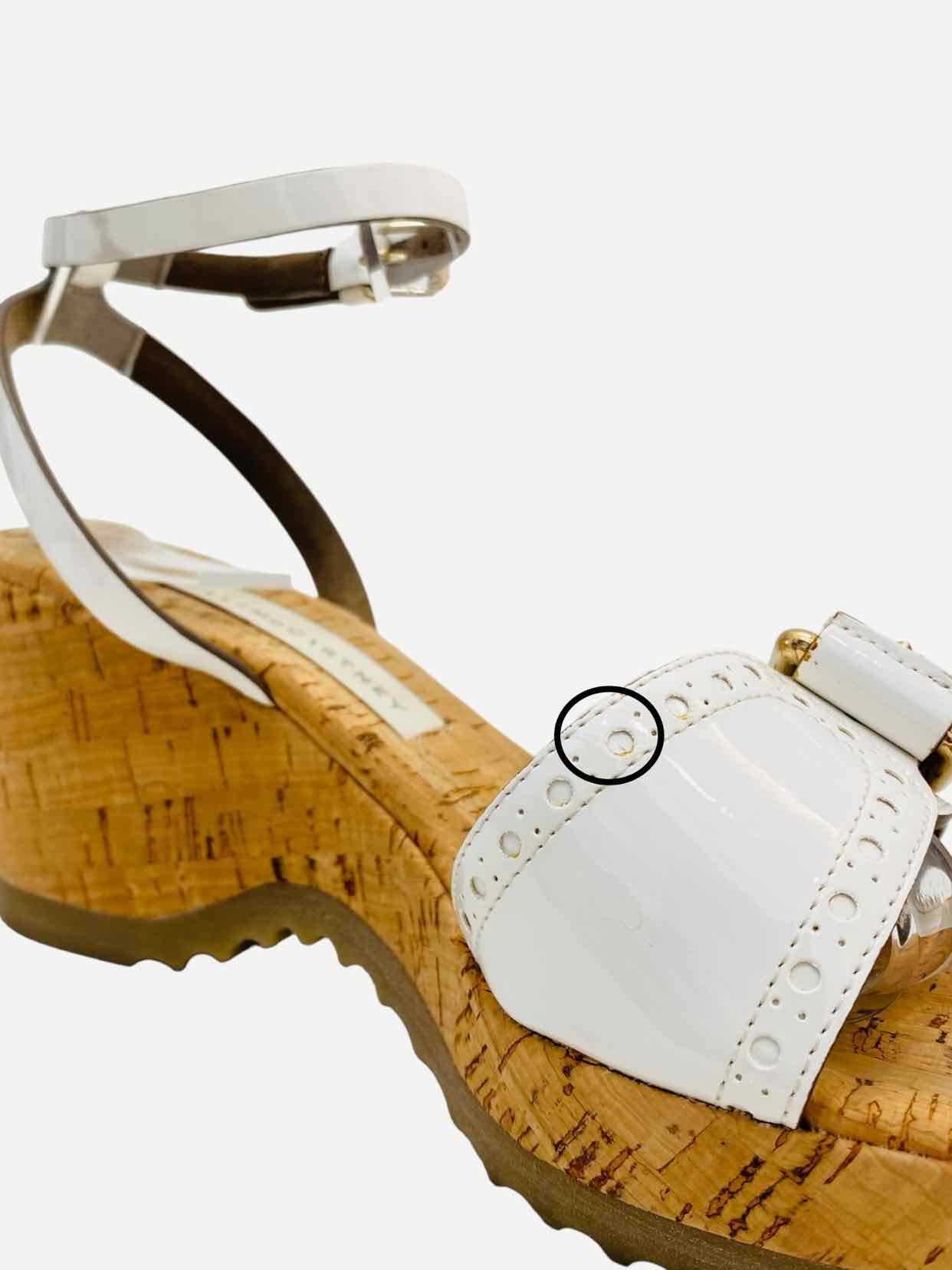 STELLA MCCARTNEY Linda White Wedges 36.5