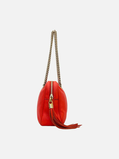 GUCCI Soho Chain Zip Red Shoulder Bag