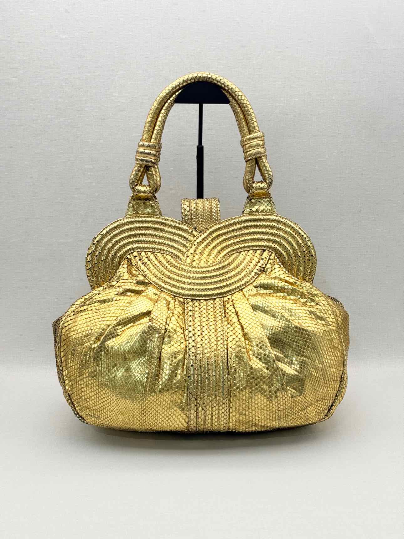 LARA BOHINC Lunar Eclipse Metallic Gold Top Handle