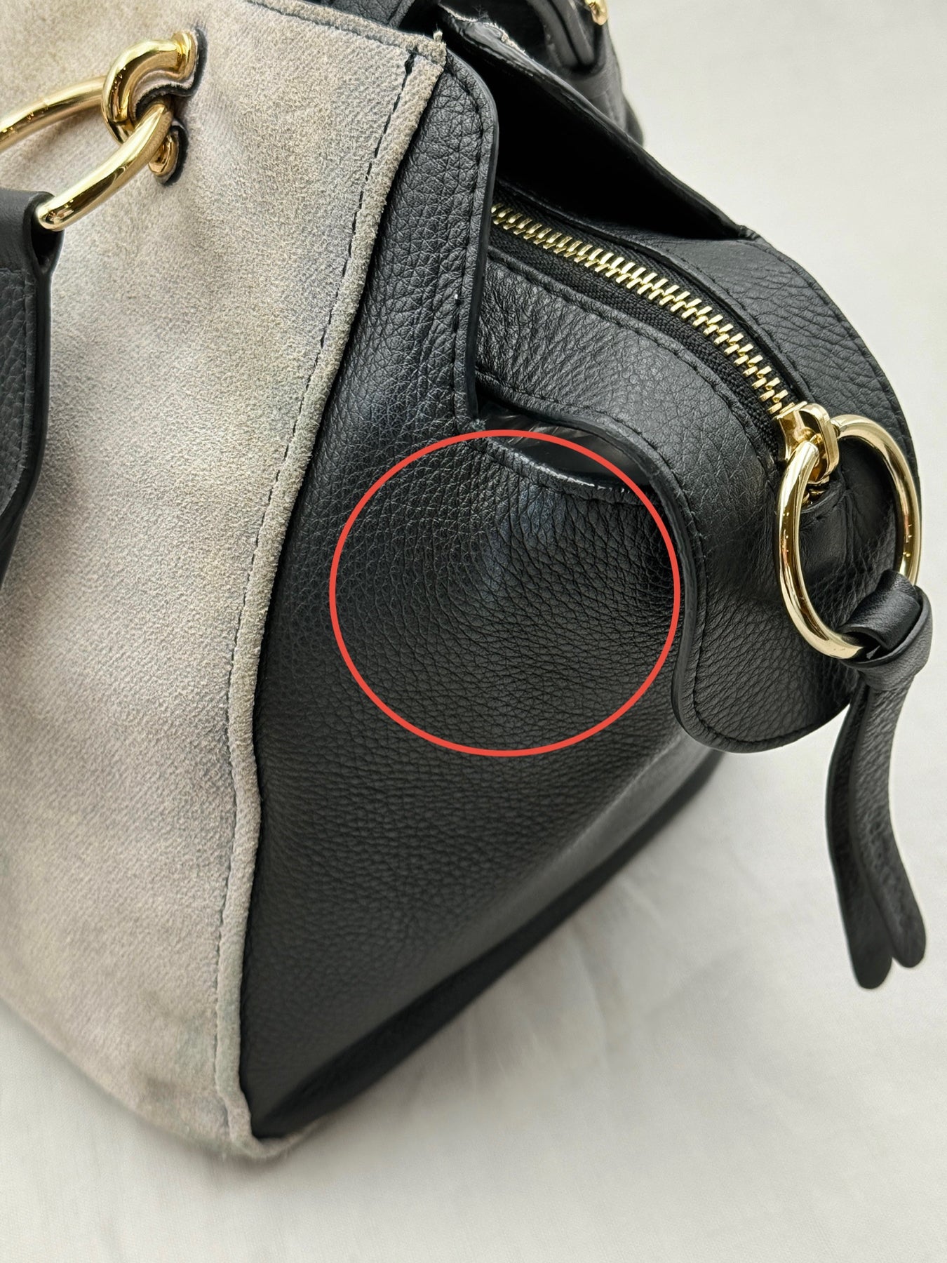 SEE BY CHLOE Paige Grey & Black Shoulder Bag