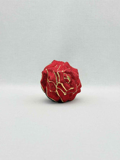 JUDITH LEIBER Minaudière Red & Green Clutch