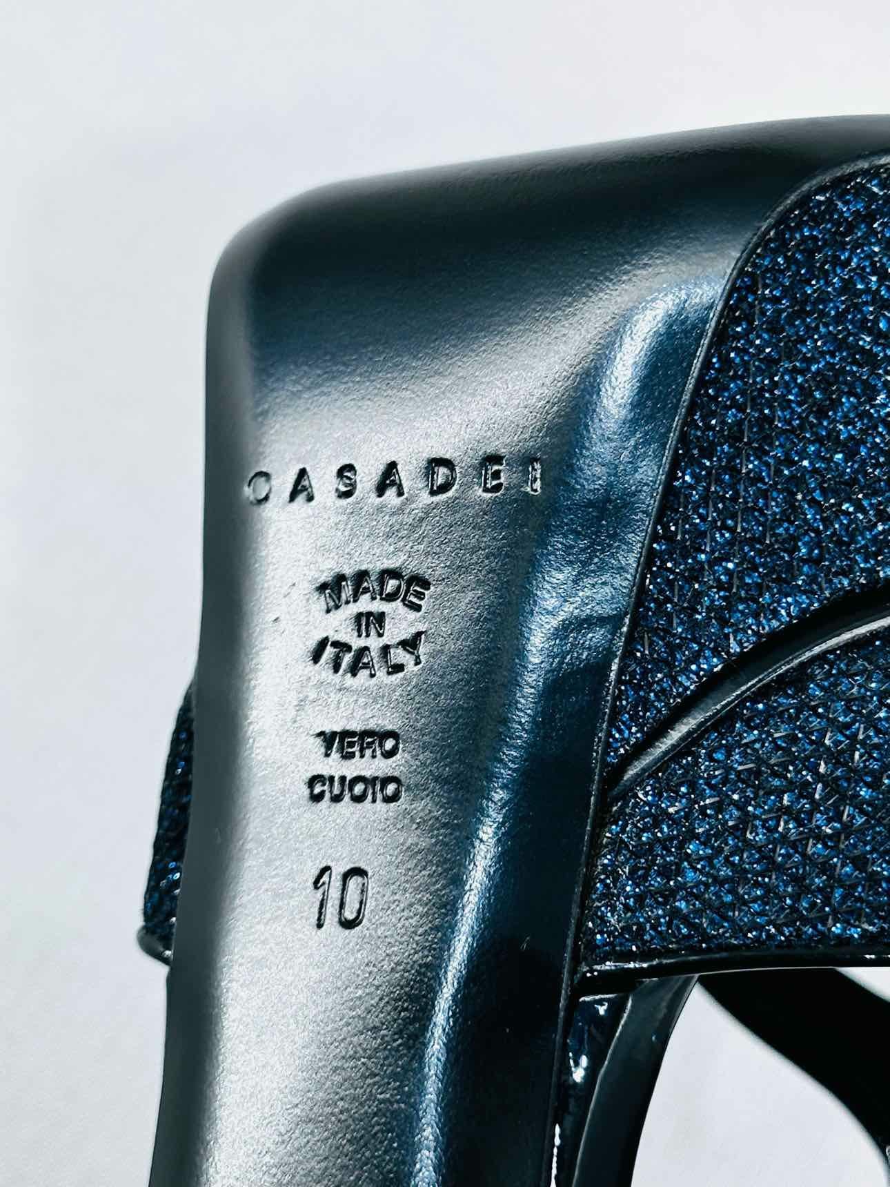 CASADEI Black & Blue Size EU 40 Heeled Sandals