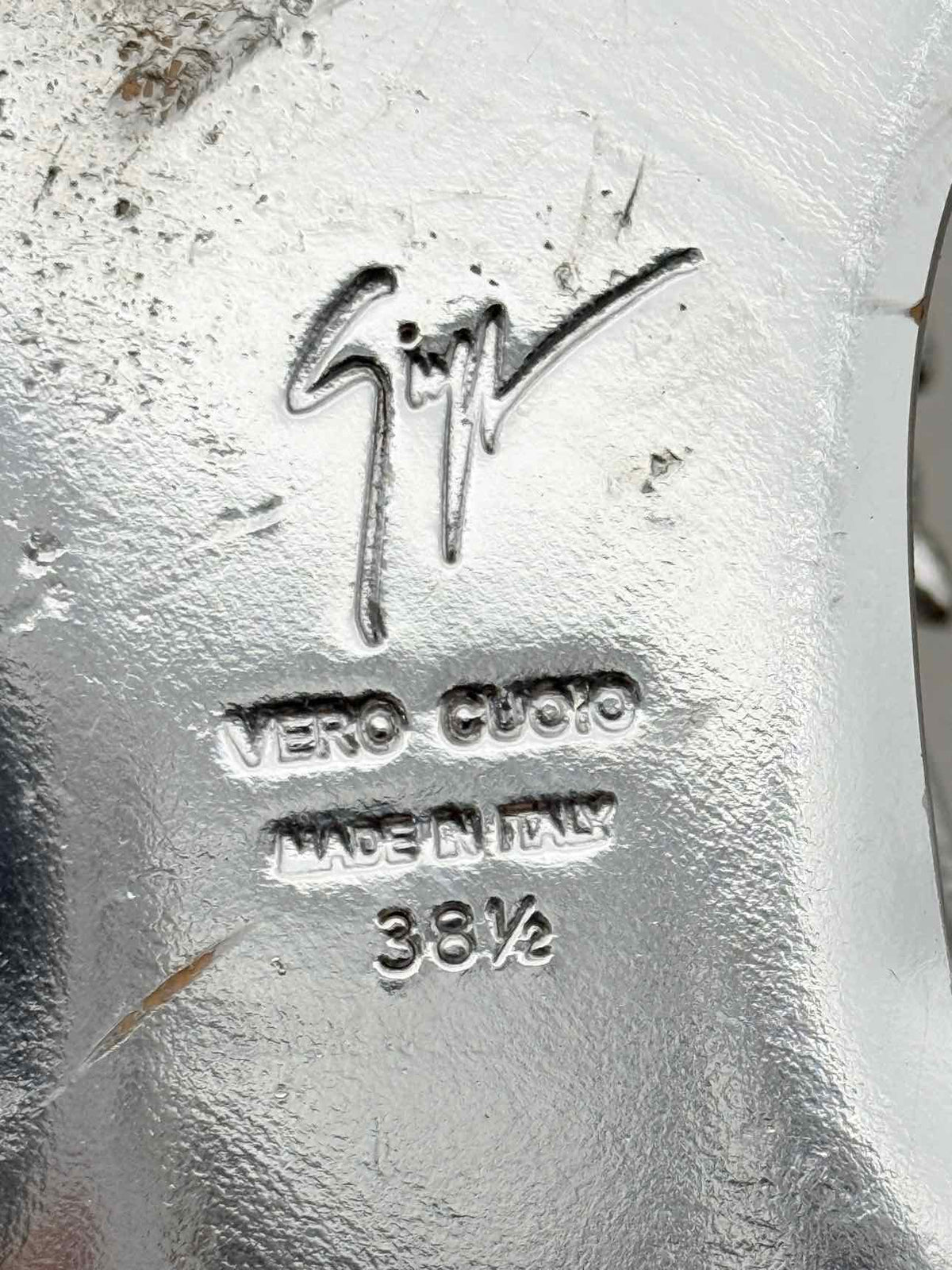 GUISEPPE ZANOTTI Silver Size EU 38.5 Sandals