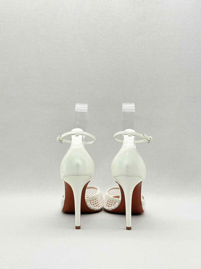 ALAIA Fishnet White Size EU 40 Heeled Sandals