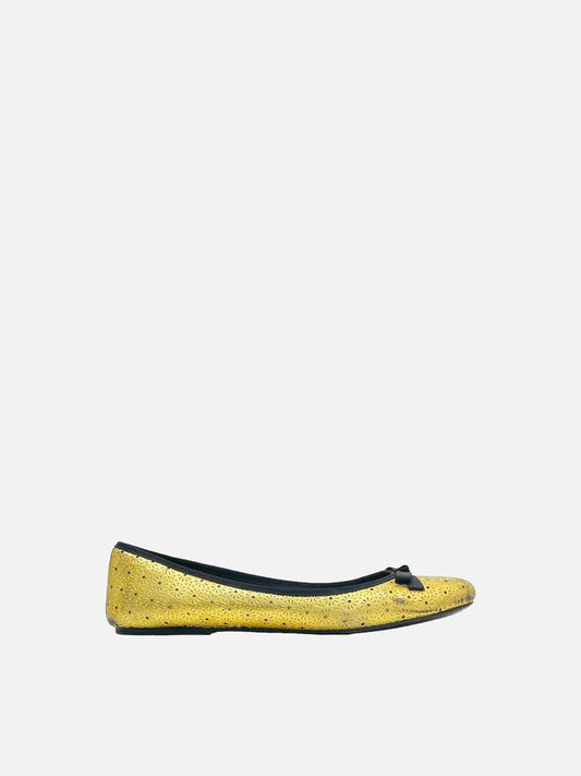 MARC BY MARC JACOBS Gold w/ Black Ballet Flats