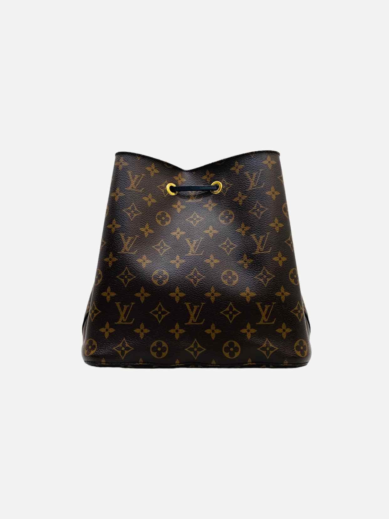 LOUIS VUITTON NeoNoe Brown & Black Monogram Bucket Bag