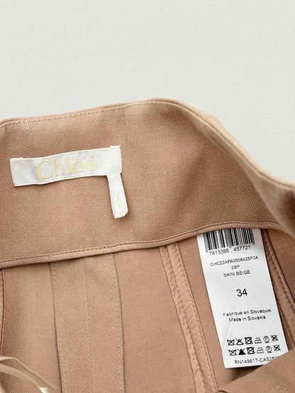 CHLOE Off-The-Shoulder Beige Size US 4 Outfit Set