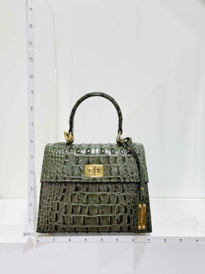 SANDRA J Khaki Top Handle