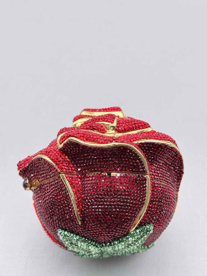 JUDITH LEIBER Minaudière Red & Green Clutch