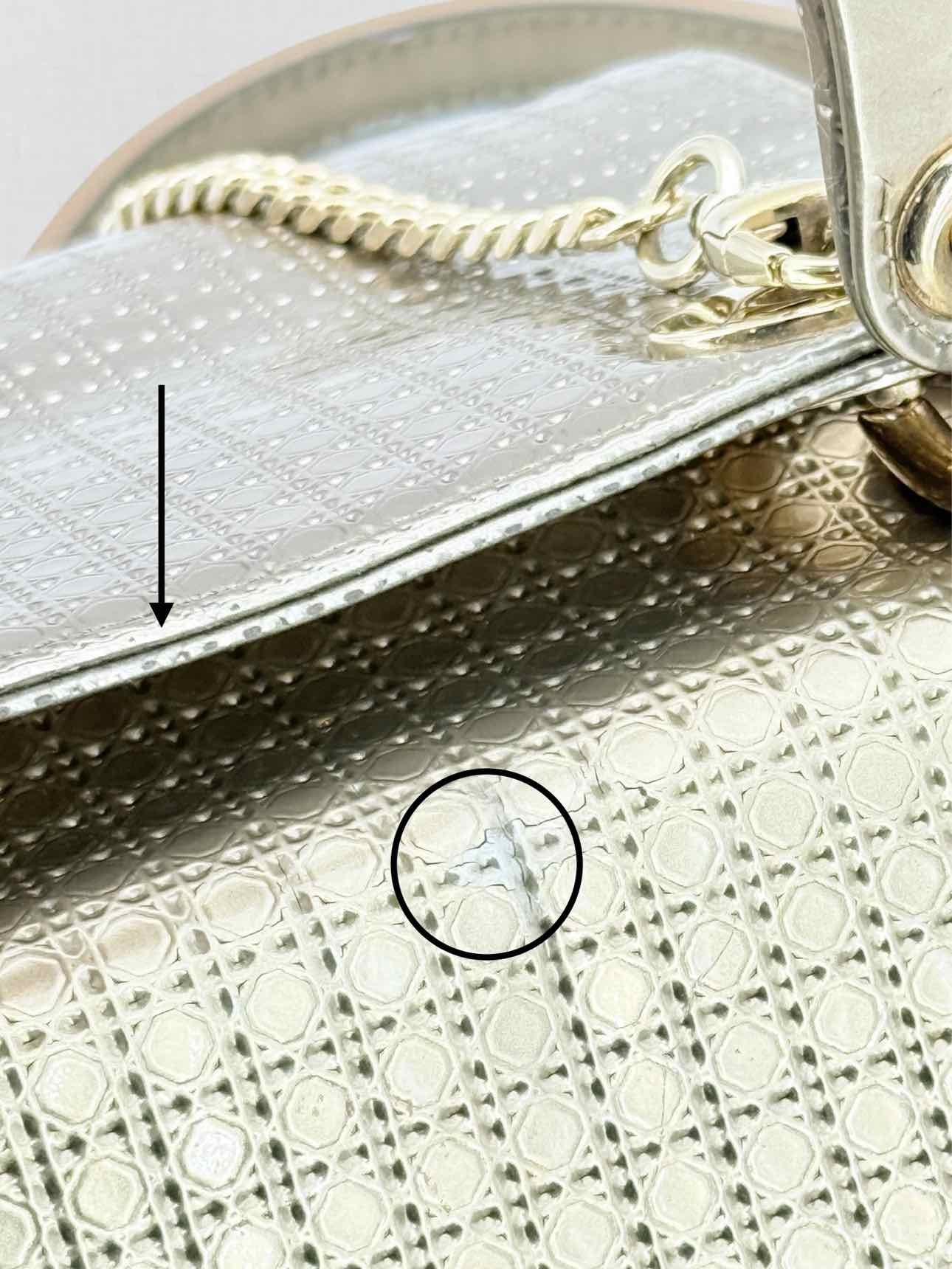 DIOR Lady Dior Bronze Micro Cannage Top Handle