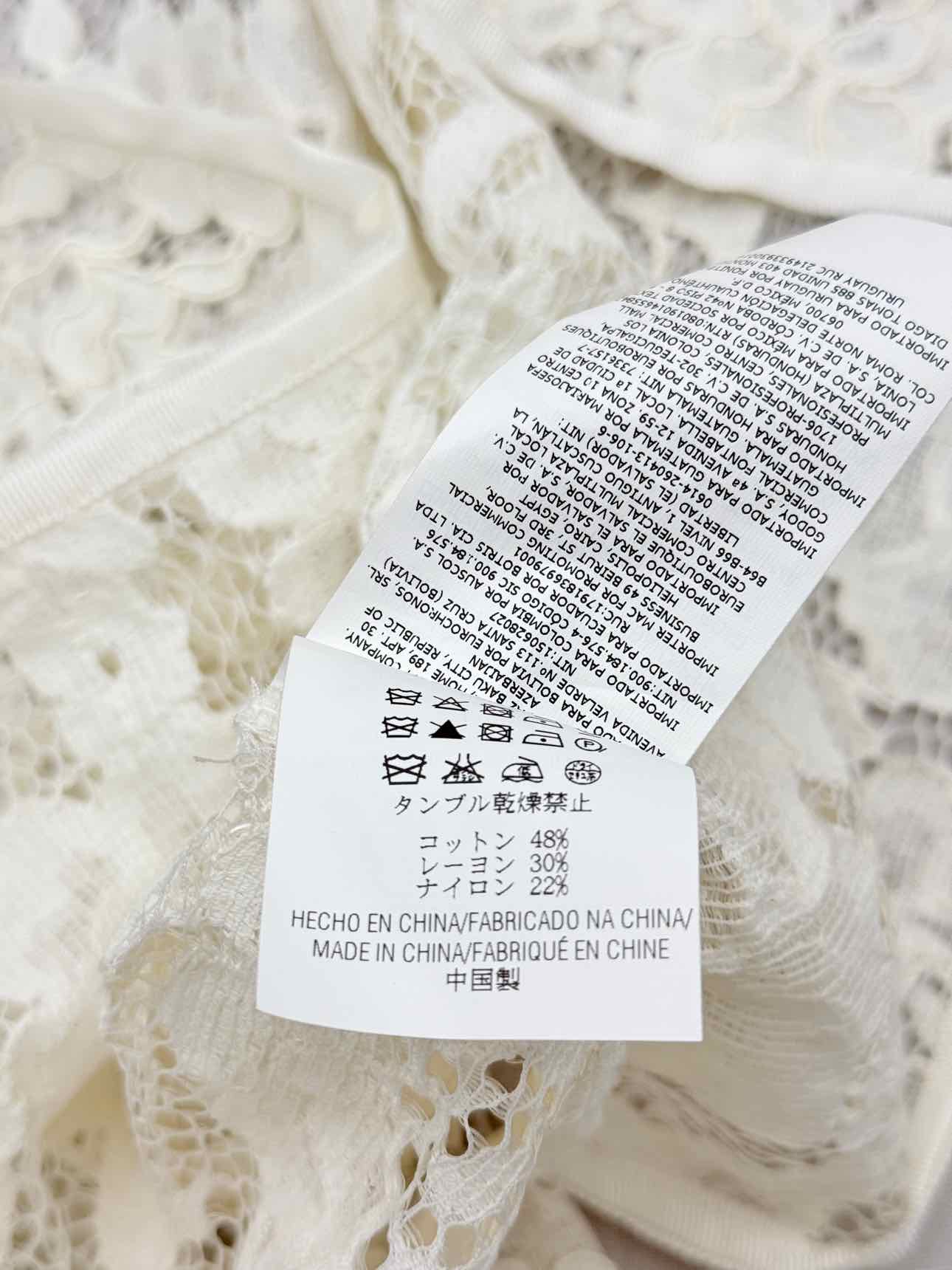 CAROLINA HERRERA White Floral Size XSmall Cardigan