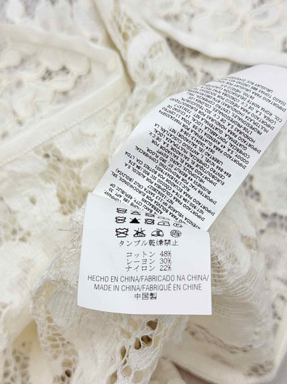 CAROLINA HERRERA White Floral Size XSmall Cardigan
