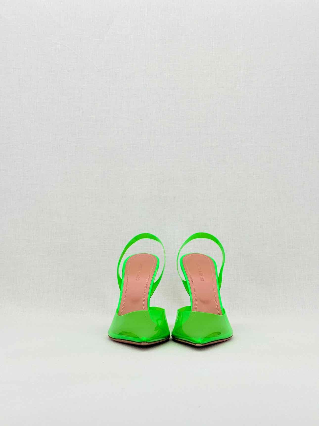 AMINA MUADDI Holli Glass Green Size EU 39 Slingbacks