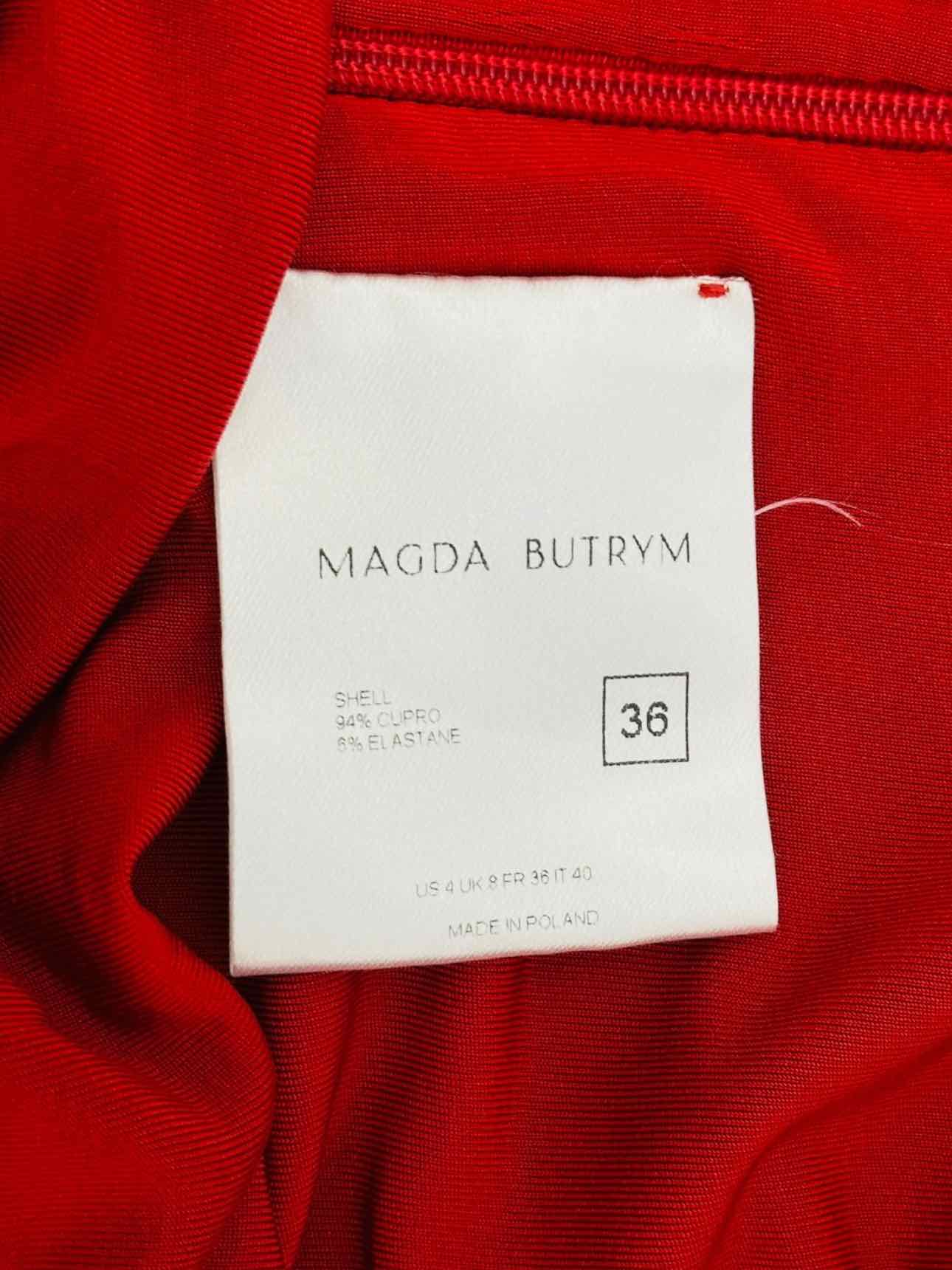 MAGDA BUTRYM Halterneck Red Midi Bodycon Dress