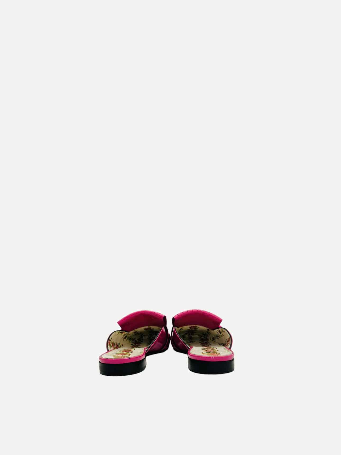 GUCCI Mule Fuchsia Flats 36.5